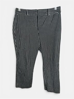 Ann Taylor Factory Black and White Gingham Dress Cropped Pants 14